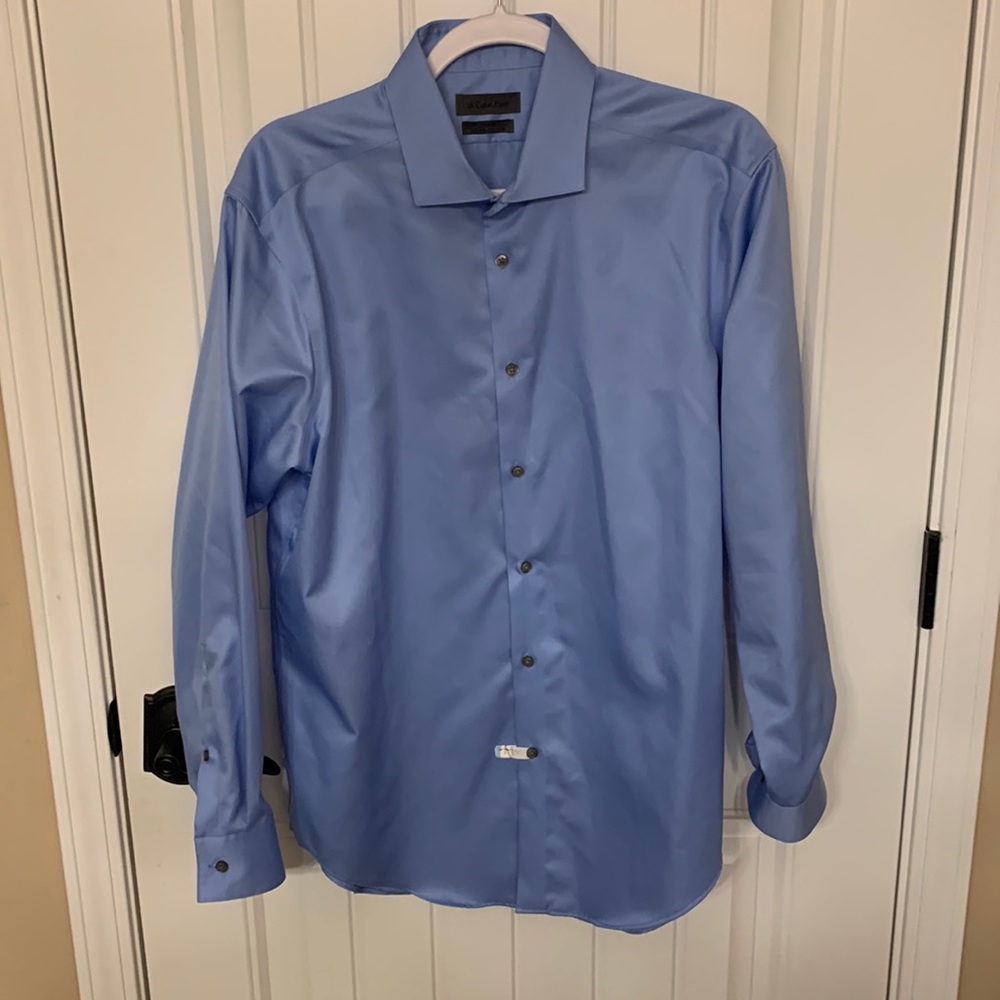 Calvin Klein Navy Blue Dress Shirt
